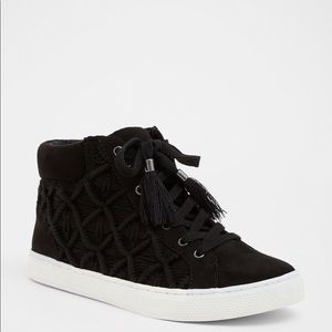 Torrid Black Crochet High Top Sneaker